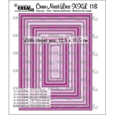 Crealies Crea-Nest-Dies XXL - Rechtecke mit Strichen